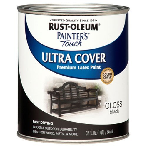 Product Cover Rust-Oleum 1979502 Painters Touch Latex,  1-Quart, Gloss Black