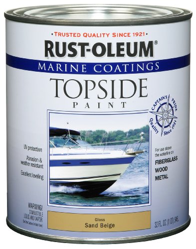 Product Cover Rust-Oleum 207003 Marine Coatings Topside Paint, Quart, Sand Beige