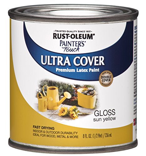 Product Cover Rust-Oleum 1945730 Painters Touch Latex, Half Pint,  Sun Yellow