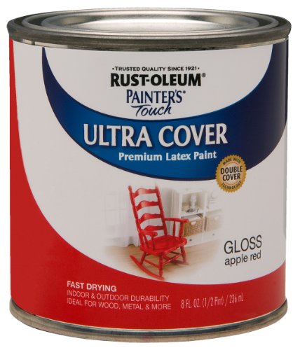 Product Cover Rust-Oleum 1966730 Painters Touch Latex, Half Pint,  Apple Red
