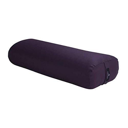 Product Cover Hugger Mugger Standard Yoga Bolster (Plum) | Rectangular Restorative Pillow | Firm and Supportive | Handmade | Made in USA