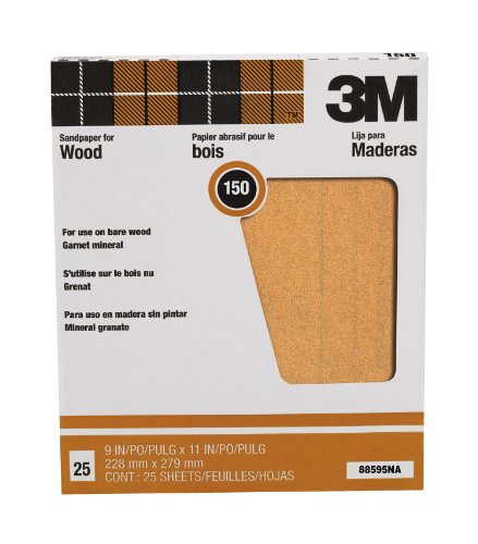 Product Cover 3M Pro-Pak Garnet Sanding Sheets, 150A-Grit, 9-Inch by 11-Inch