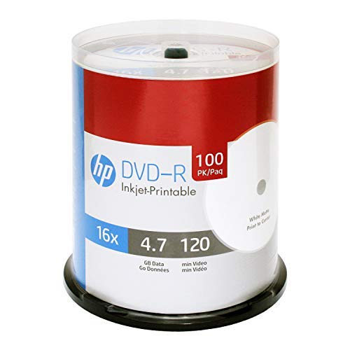 Product Cover HP DVD-R 4.7GB 16X White Inkjet Printable 100 Pack in Spindle