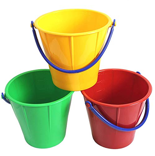 Product Cover Spielstabil Large Sand Pail - Holds 2.5 Liters - One Included - Colors Vary (Made in Germany)