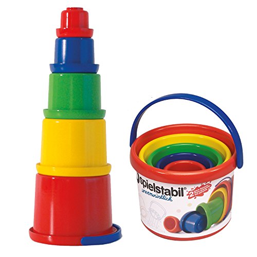 Product Cover Spielstabil Nesting Stacker - Sturdy 5 Piece Set with Carry Handle (Made in Germany)