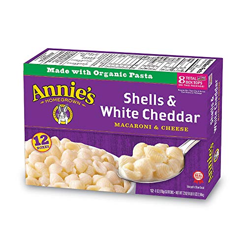 Product Cover Annie's Macaroni and Cheese, Shells & White Cheddar Mac and Cheese, 6 oz Box (Pack of 12)
