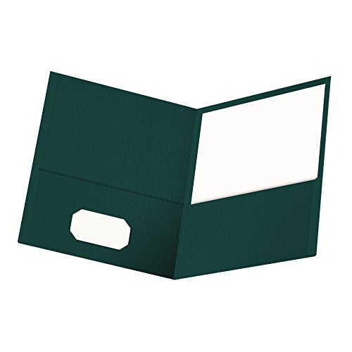 Product Cover Oxford Twin-Pocket Folders, Textured Paper, Letter Size, Teal, Holds 100 Sheets, Box of 25 (57555)