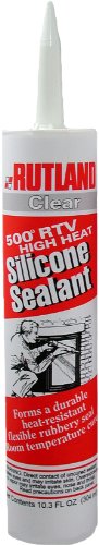 Product Cover Rutland Products 76C 500-Degree RTV High Heat Silicone Seal, 10.3-Ounce Cartridge, Clear