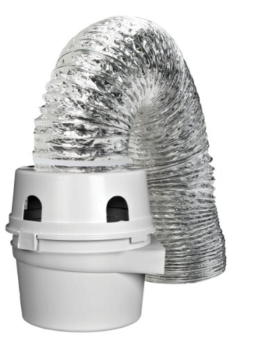 Product Cover Dundas Jafine TDIDVKZW Indoor Dryer Vent Kit with 4-Inch by 5-Foot Proflex Duct, 4 Inch, White