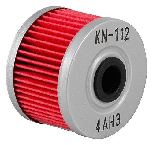 Product Cover K&N Motorcycle Oil Filter: Premium High Performance Oil Filter designed to be used with synthetic or conventional oils fits Honda CBR300R CRF250 XR XL Kawasaki KLX KN-112