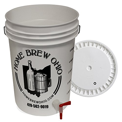 Product Cover 6.5 Gallon Bottling Bucket with Lid and Spigot for Bottling Beer