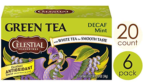Product Cover Celestial Seasonings Green Tea, Decaf Mint, 20 Count (Pack of 6)