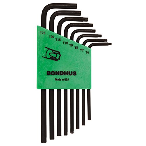 Product Cover Bondhus 31832 Set of 8 Star L-wrenches, Long Length, sizes T6-T25