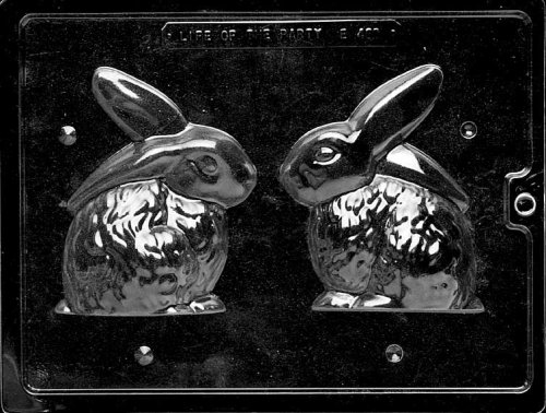 Product Cover Cybrtrayd Life of the Party E460 3D Bunny Easter Chocolate Candy Mold in Sealed Protective Poly Bag Imprinted with Copyrighted Cybrtrayd Molding Instructions