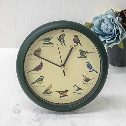 Product Cover Mark Feldstein and Associates DLB9821E Original Singing Bird Clock 8 in Green