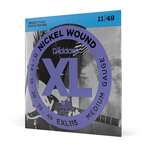 Product Cover D'Addario EXL115 Nickel Wound Electric Guitar Strings, Medium/Blues-Jazz Rock, 11-49