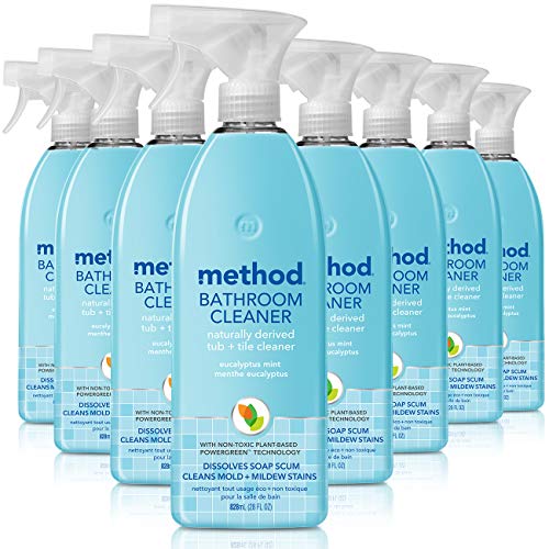 Product Cover Method Bathroom Cleaner, Eucalyptus Mint, 28 Ounce (Pack 8)