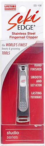 Product Cover Seki Edge Nail Clippers (SS-106) - Stainless Steel Fingernail Clippers for Men & Women - Sharp Cutting Edges for Thick Nails - Professional & Home Use - Made in Japan