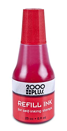Product Cover 2000 PLUS Ink Refill for Self-Inking Stamps and Stamp Pads, Red, 0.9oz (032960)