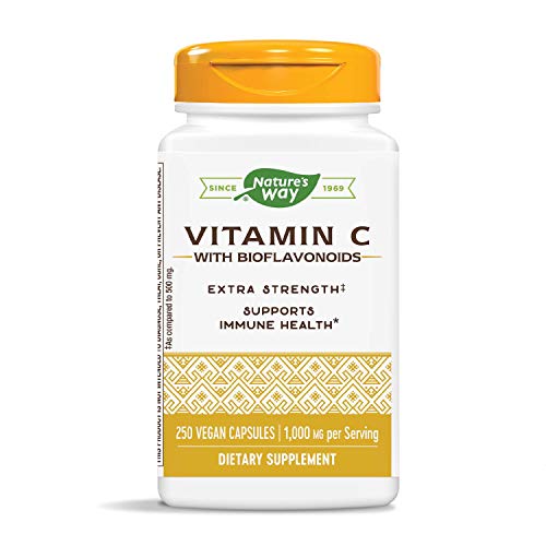 Product Cover Nature's Way Vitamin C 1000 mg with Bioflavonoids; 1000 mg Vitamin C per serving; 250 Vegetarian Capsules