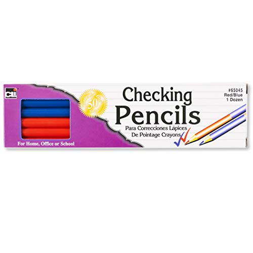 Product Cover Charles Leonard Checking Pencil, Combination Red and Blue Colored Leads, 12/Box (65045)