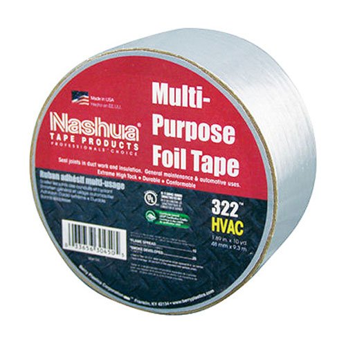 Product Cover Nashua 322 Multipurpose Foil Tape, 3.2 mil Thick, 9 m Length, 48 mm Width, Aluminum