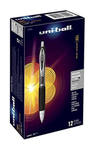 Product Cover uni-ball 207 Retractable Gel Pens, Medium Point, Black, Box of 12 - 33950