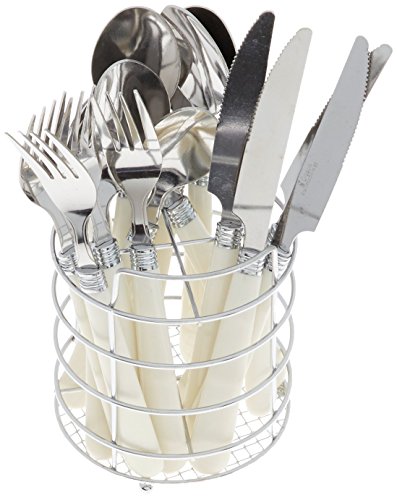 Product Cover Gibson Sensations 16 Piece Stainless Steel Flatware Set, White, Pc