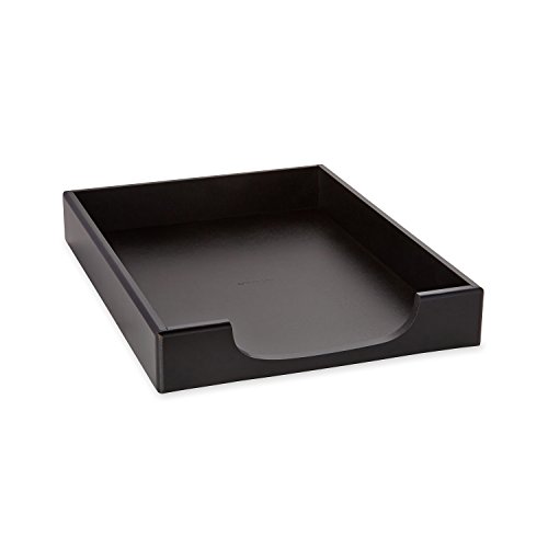 Product Cover Rolodex Wood Tones Collection Front-Load Letter Tray, Letter-Size, Black (62523)