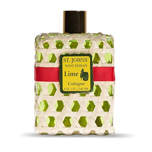 Product Cover West Indian Lime Cologne for Men in 8 Oz Splash. Fresh, Pure Lime with Vetiver Oil and Orange. Handcrafted in St. Thomas, U.S. Virgin Islands