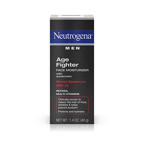 Product Cover Neutrogena Age Fighter Anti-Wrinkle Face Moisturizer for Men, Daily Oil-Free Face Lotion with Retinol, Multi-Vitamins, and Broad Spectrum SPF 15 Sunscreen, 1.4 oz