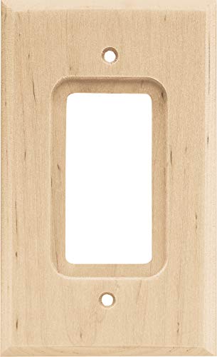 Product Cover Brainerd 64668 Wood Square Single Decorator Wall Plate / Switch Plate / Cover, Unfinished