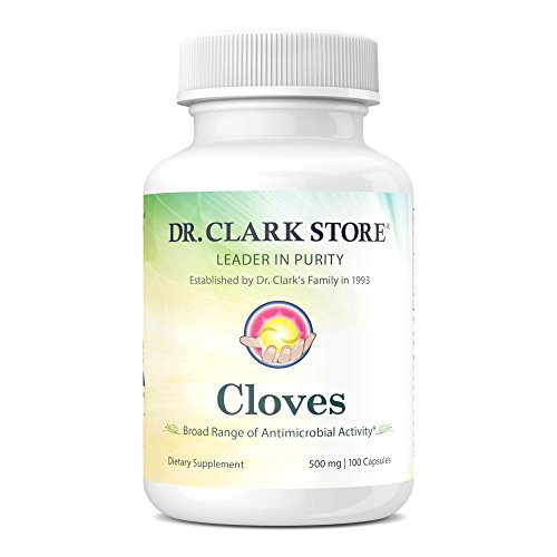 Product Cover Dr. Clark Cloves Supplement, 100 Capsules - Reduce Iron in The Blood - Promotes Healthy Immune System - Ground Cloves Tablets - 500mg | 100 Capsules