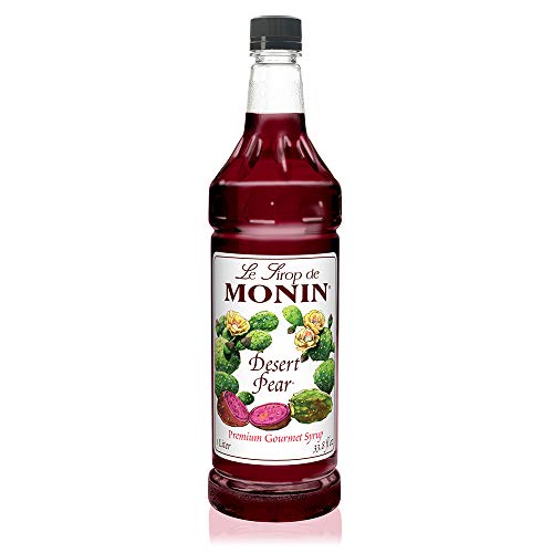 Product Cover Monin - Desert Pear Syrup, Bold Flavor of Prickly Pear Cactus, Natural Flavors, Great for Iced Teas, Lemonades, Cocktails, Mocktails, and Sodas, Vegan, Non-GMO, Gluten-Free (1 Liter)