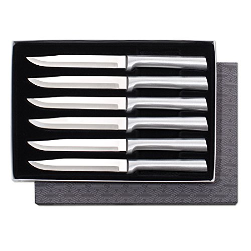Product Cover Rada Cutlery Utility Steak Knives Gift Set - Stainless Steel Blades With Aluminum Handles, Set of 6
