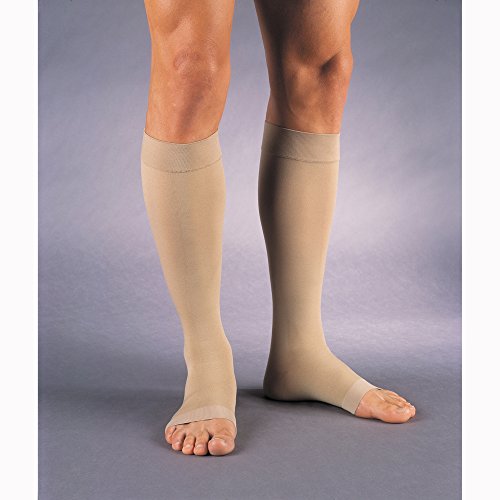Product Cover JOBST Relief Knee High Open Toe Compression Stockings, High Quality, Unisex, Extra Firm Legware for Tired and Heavy Legs, Compression Class- 30-42