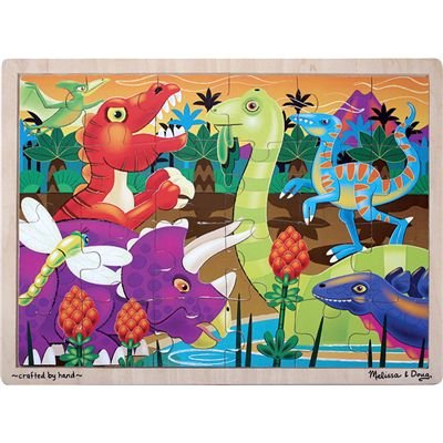 Product Cover Melissa & Doug Prehistoric Dinosaurs at Sunset Wooden Jigsaw Puzzle (24 pcs)