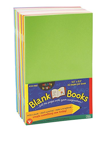 Product Cover Hygloss Colorful Blank Books for Journaling, Sketching, Writing & More - for Arts & Crafts, 5.5 x 8.5 Inches-20 Pack, 10 Assorted Bright, Fun