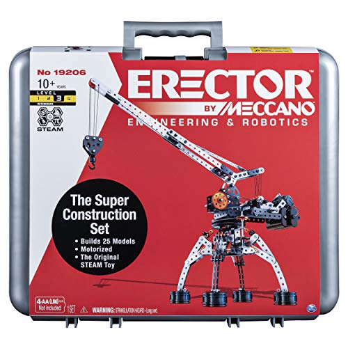 Product Cover Erector by Meccano Super Construction 25-In-1 Motorized Building Set, Steam Education Toy, 638 Parts, For Ages 10+