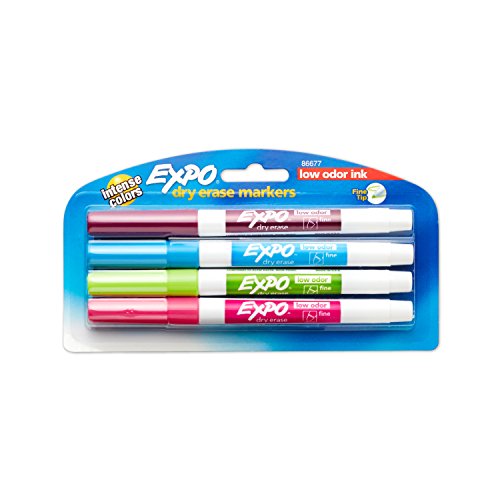 Product Cover EXPO 86677 Low-Odor Dry Erase Markers, Fine Point, Fashion Colors, 4-count