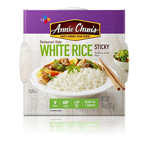 Product Cover Annie Chun's Cooked White Sticky Rice, Gluten-Free, Vegan, Low Fat, Sushi Rice, 7.4-oz (Pack of 6)