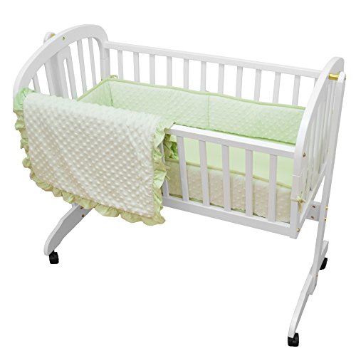 Product Cover American Baby Company Heavenly Soft Minky Dot 3-Piece Cradle Bedding Set, Celery