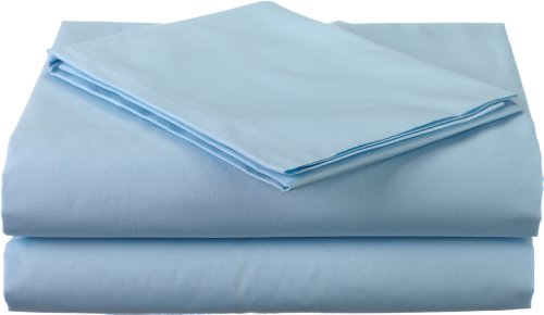 Product Cover American Baby Company 100% Natural Cotton Percale Toddler Bedding Sheet Set, Blue, 3 Piece, Soft Breathable, for Boys and Girls