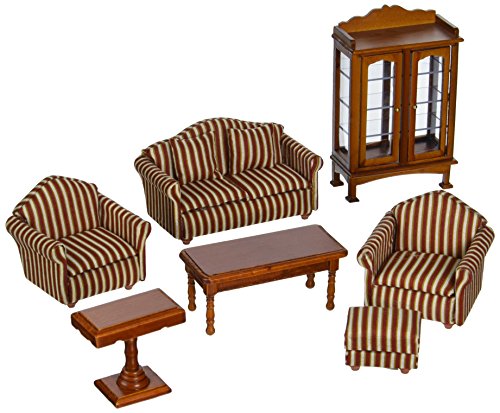 Product Cover Melissa & Doug Classic Victorian Wooden and Upholstered Dollhouse Living Room Furniture (9 pcs)