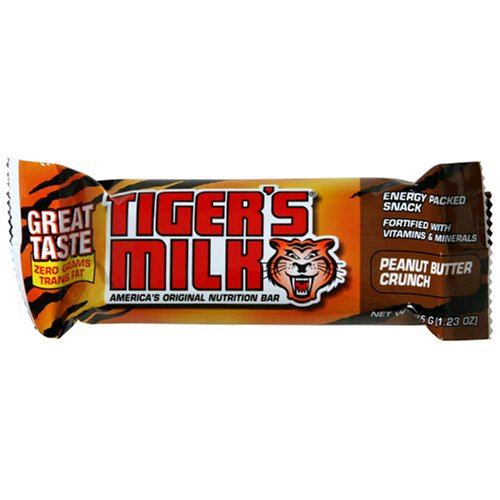 Product Cover Tiger's Milk Peanut Butter Crunch Energy Bar with Protein - 1.23 oz bars, 24 count