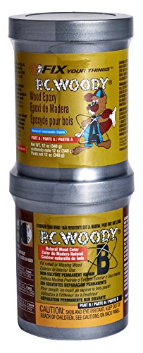 Product Cover PC Products PC-Woody Wood Repair Epoxy Paste, Two-Part 12oz in Two Cans, Tan 16333