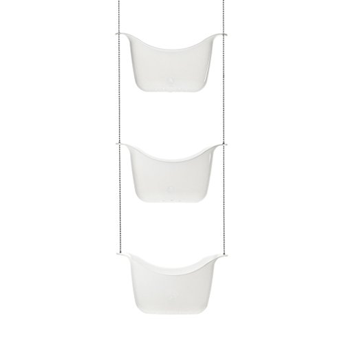 Product Cover Umbra Bask, White Hanging Shower Caddy, Bathroom Storage and Organizer for Shampoo, Conditioner, Bath Supplies and Accessories, 11-1/4