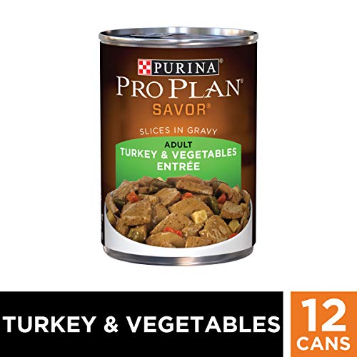 Product Cover Purina Pro Plan Gravy Wet Dog Food, SAVOR Slices in Gravy Turkey & Vegetables Entree - (12) 13 oz. Cans