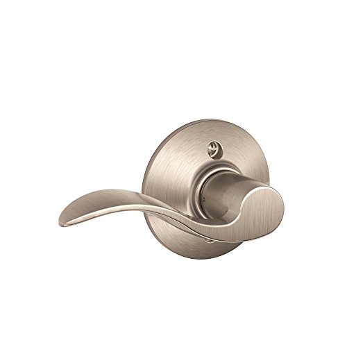 Product Cover Schlage F170ACC619LH F170 ACC 619 LH Accent Left Hand Dummy Lever, Standard, Satin Nickel