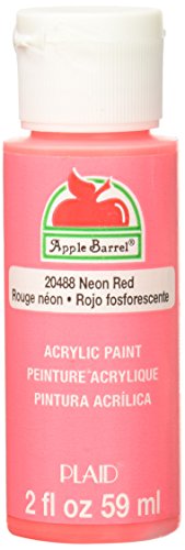 Product Cover Apple Barrel Acrylic Paint in Assorted Colors (2 oz), 20488, Neon Red